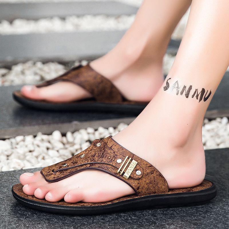 Nuove Ciabatte da Uomo 2026 in - Flip Flop Leather Men recensione e prezzo